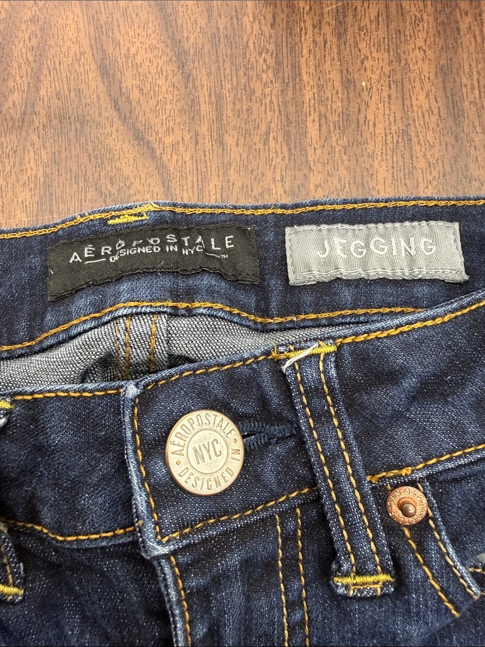 Aeropostale Dark Indigo Skinny Jeans size 00 Regular - Picture 2 of 6